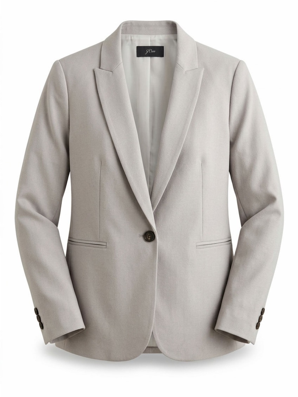 J. Crew Light Gray Tailored Single-Button Blazer and pant
